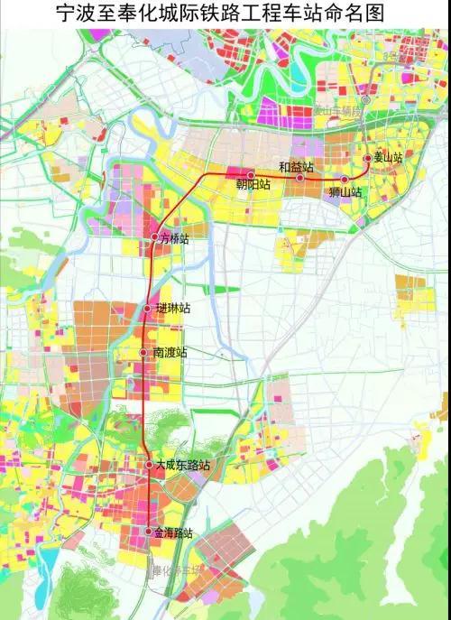 宁波地铁5号线一期,宁奉线31个车站具体位置站名已定!